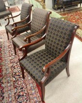 SET OF TEN DINING ARMCHAIRSSET