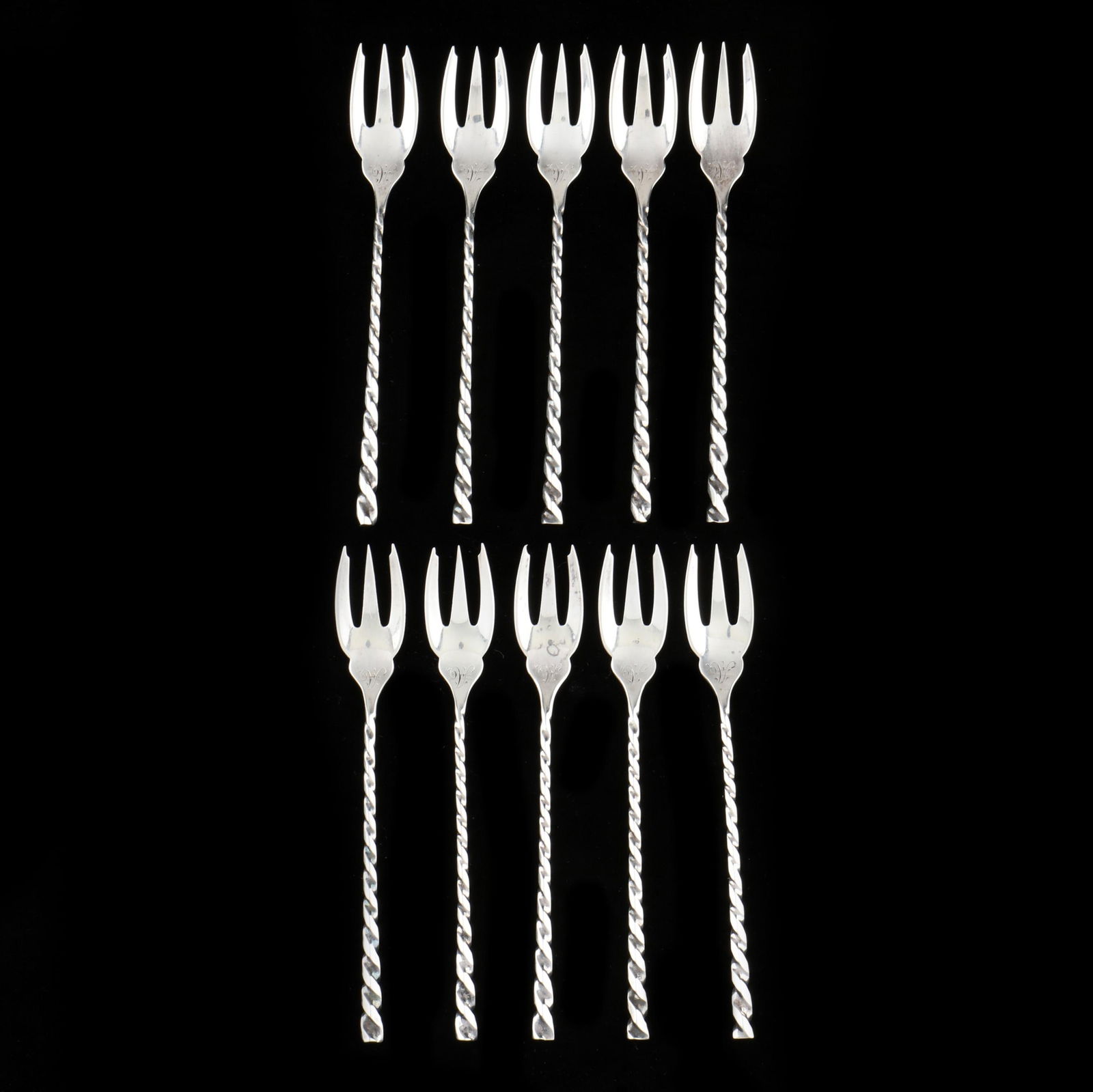 SET OF TEN DOMINICK & HAFF STERLING
