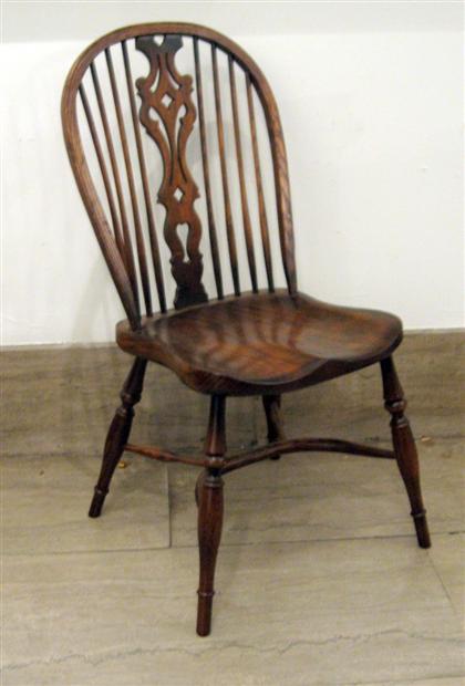 Set of ten English oak Windsor