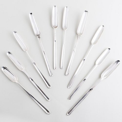 SET OF TEN ENGLISH SILVER MARROW