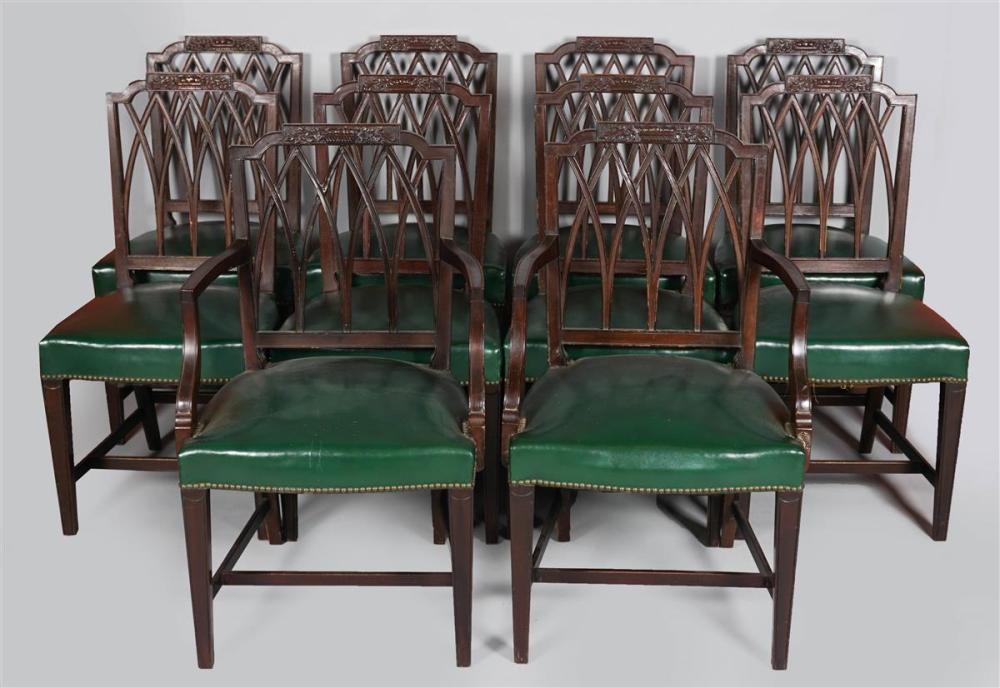 SET OF TEN FEDERAL STYLE MAHOGANY