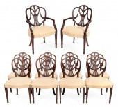 SET OF TEN FEDERAL-STYLE CHAIR