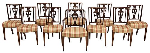 SET OF TEN GEORGE III CARVED