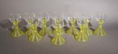 SET OF TEN GERMAN PALE GREEN-T