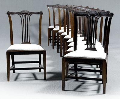 Set of ten Gillows dining chairs: