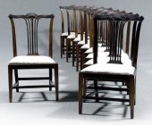 Set of ten Gillows dining chai