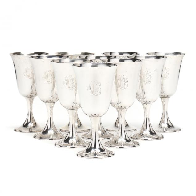 SET OF TEN GORHAM PURITAN