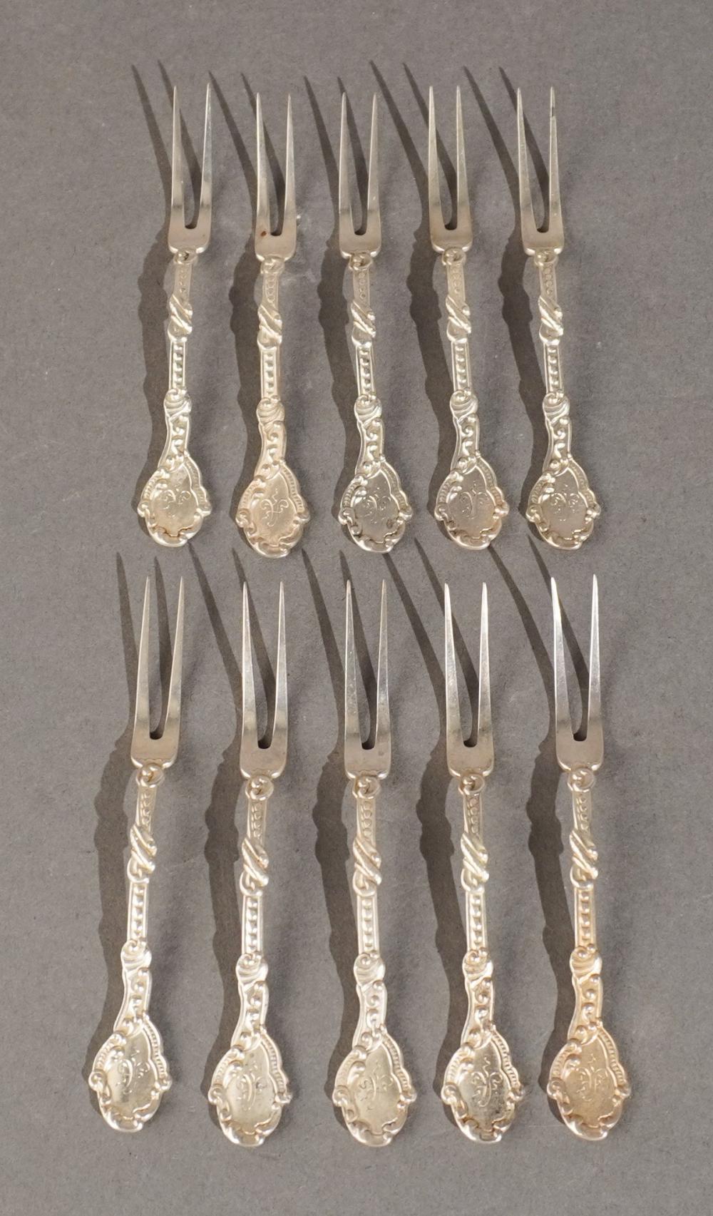 SET OF TEN GORHAM SILVER CO.