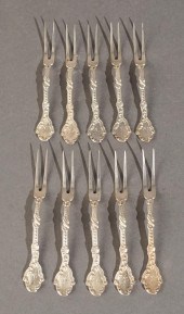 SET OF TEN GORHAM SILVER CO. L
