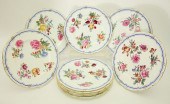 SET OF TEN HAND PAINTED "OLD C