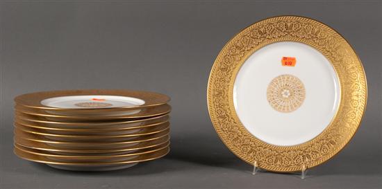 Set of ten Heinrich & Co. gilt