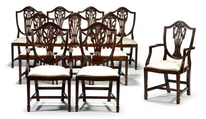 Set of ten Hepplewhite style
