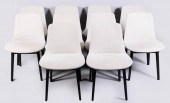 SET OF TEN ITALIAN WHITE UPHOL