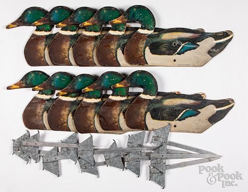 SET OF TEN JOHNSON'S FIBER BOARD