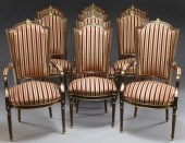 Set of ten Louis XVI style din