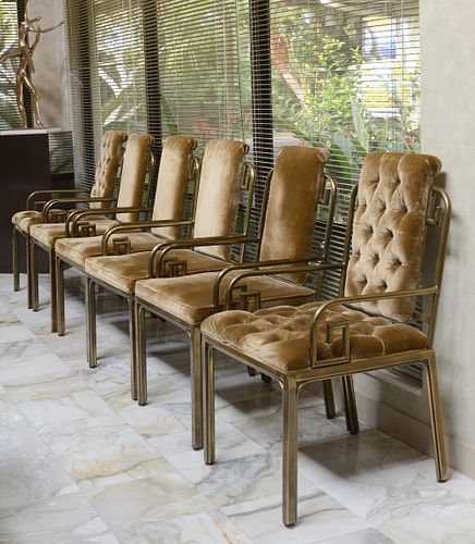 SET OF TEN MASTERCRAFT ARMCHAIRS BY