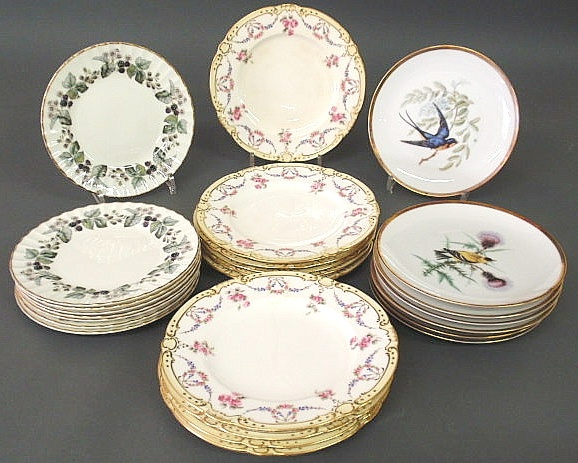Set of ten Minton plates 9"dia. (as