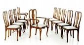 Set of ten Queen Anne style wa