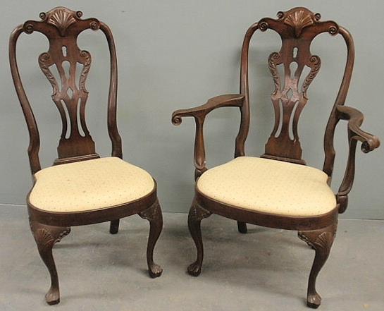 Set of ten Queen Anne style