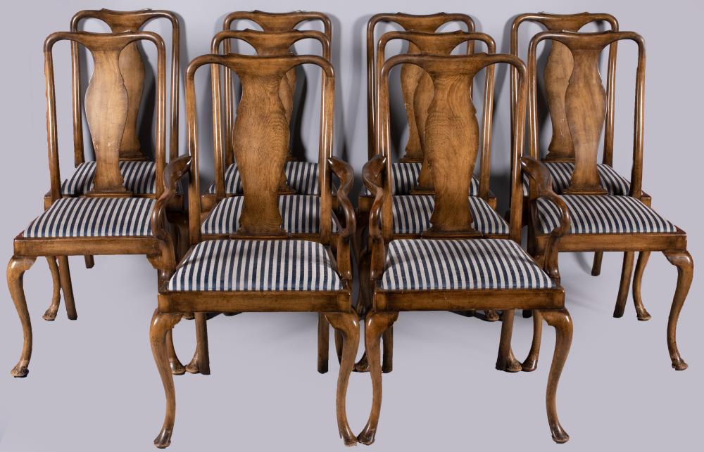 SET OF TEN QUEEN ANNE STYLE