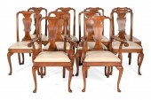 SET OF TEN QUEEN ANNE-STYLE CH