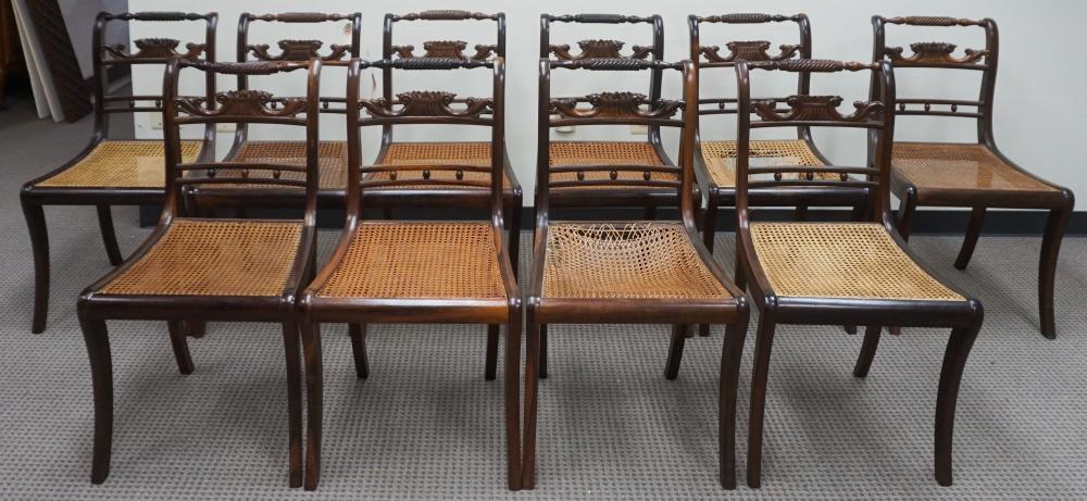 SET OF TEN REGENCY CARVED