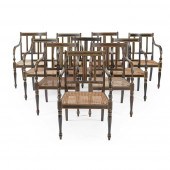 SET OF TEN REGENCY STYLE EBONI