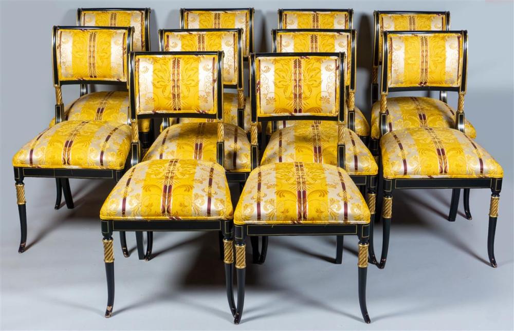 SET OF TEN REGENCY STYLE