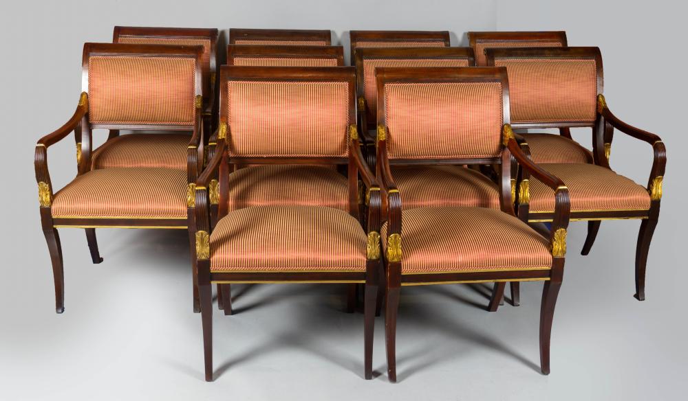 SET OF TEN REGENCY STYLE