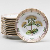 SET OF TEN ROYAL COPENHAGEN FL