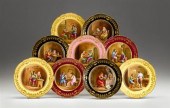 Set of ten Sevres porcelain ca