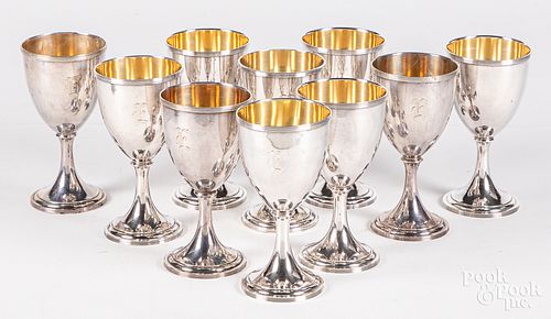 SET OF TEN STERLING SILVER