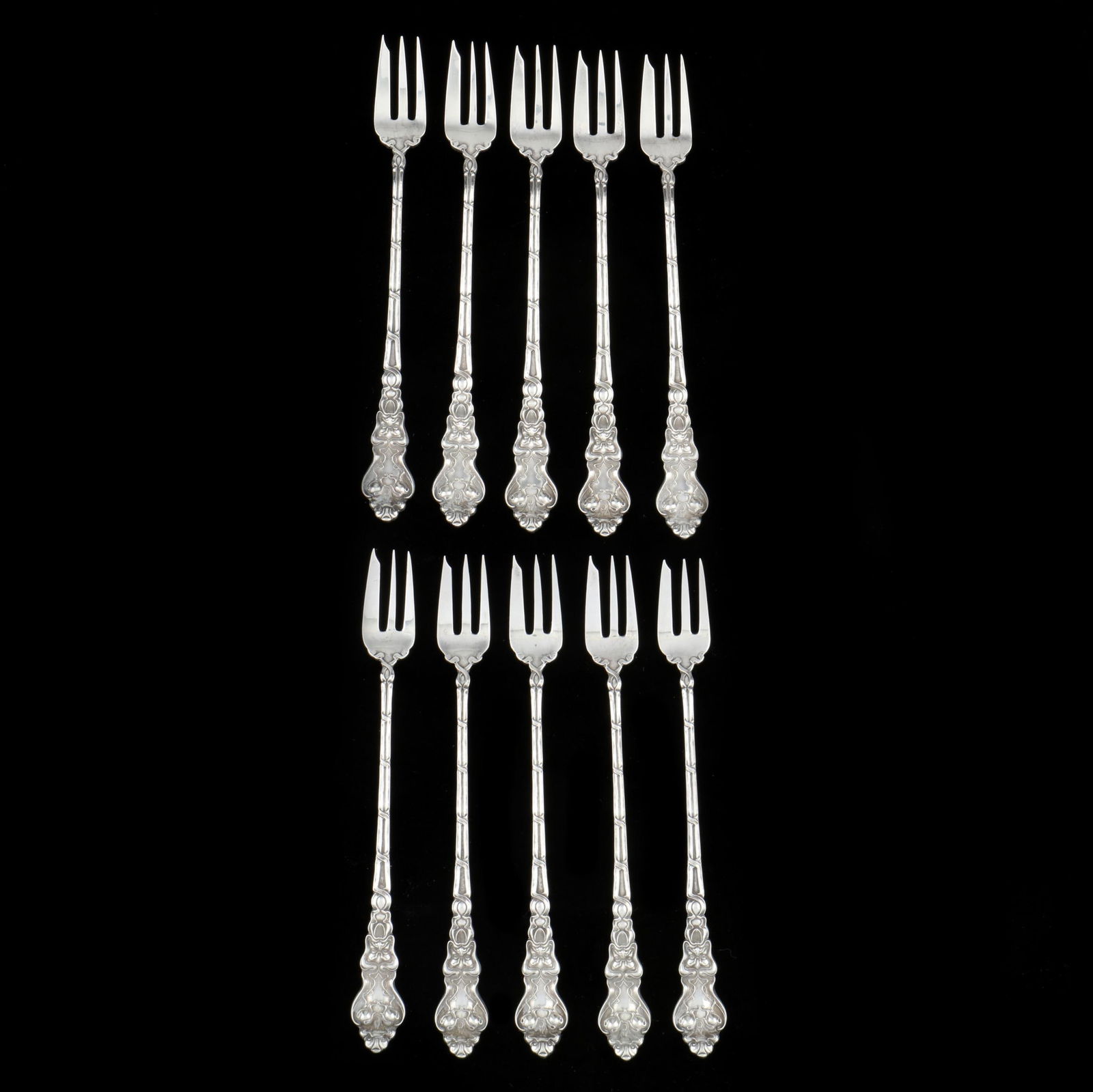 SET OF TEN UNGER BROS.  DOUVAINE 