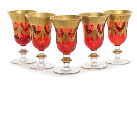 Set of Thirteen Gilt Decorated