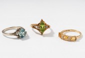 SET OF THREE 14 KARAT YELLOW G
