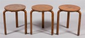 SET OF THREE ALVAR AALTO MAPLE
