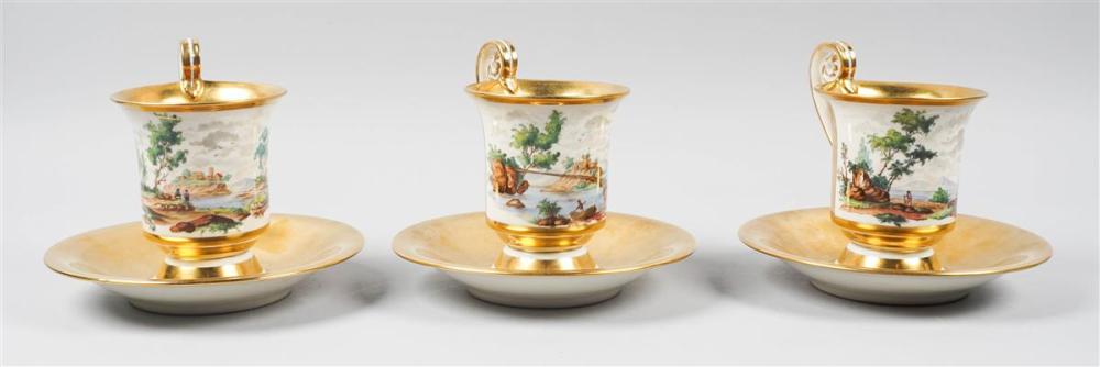 SET OF THREE BERLIN (KPM) PORCELAIN