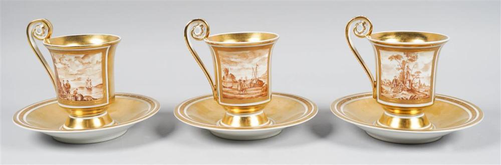 SET OF THREE BERLIN (KPM) PORCELAIN