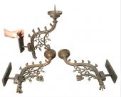 SET OF THREE BRONZE GOTHIC PRI