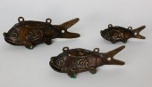 SET OF THREE CHIMING PATINA BR