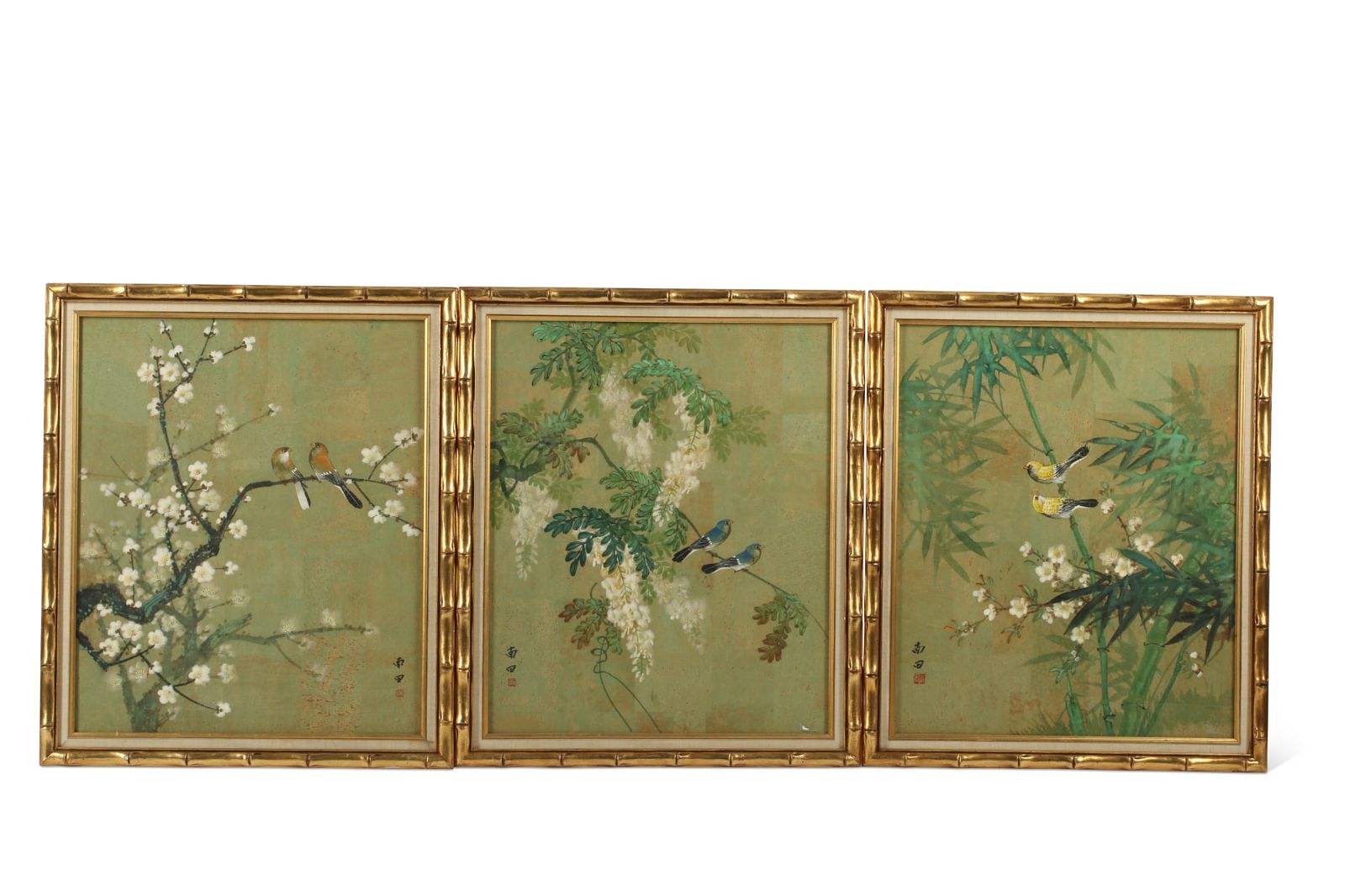 SET OF THREE CHINESE PAINTINGS