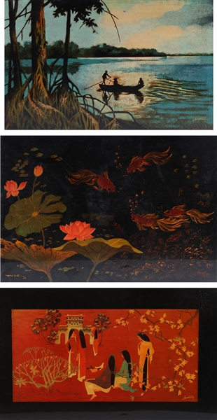 Set of three Chinese Wall prints,