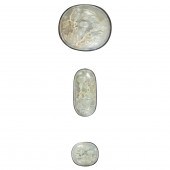 SET OF THREE CHINESE WHITE JAD