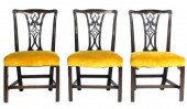 SET OF THREE CHIPPENDALE STYLE