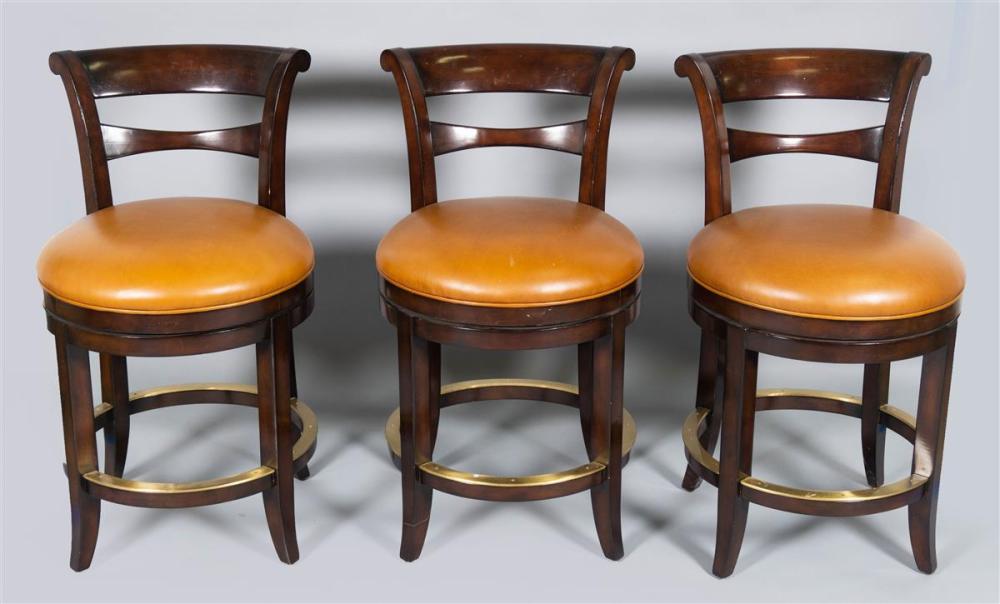 SET OF THREE CONTEMPORARY BRASS