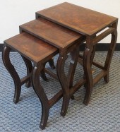 SET OF THREE CONTEMPORARY BURL
