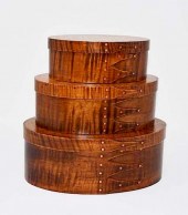 SET OF THREE CURLY MAPLE GRADU