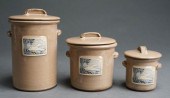 SET OF THREE DENEEN POTTERY GR