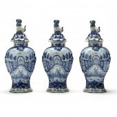 SET OF THREE DUTCH DELFT GARNI