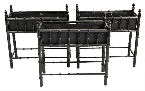 SET OF THREE FAUX BAMBOO
